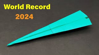 How to Make a World Record Paper Airplane  New World Record 2024 [upl. by Brandea]