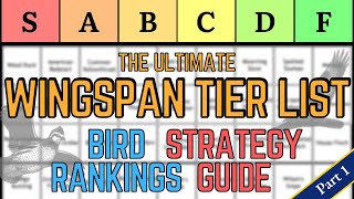 The Ultimate Wingspan Tier List Early Game Strategy Guide amp Bird Rankings  Part 1 [upl. by Elfrida]