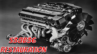 BMW M5 S38B36 Engine overhaulrestauration [upl. by Adidnere665]