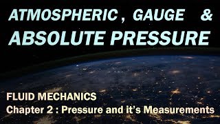 Atmospheric Gauge amp Absolute Pressure  Full Explanation [upl. by Eelyme]