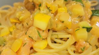 Pasta con camarones 🦐🔥🍳 Almuerzos faciles y deliciosos 🍳🔥 [upl. by Rector451]