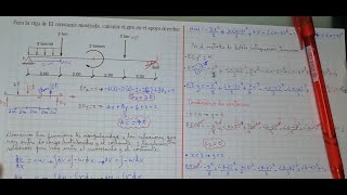 Problema 2 deflexiones en viga por método de la doble integración usando funciones de singularidad [upl. by Furie115]