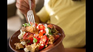 The Dakos Salad GREEK STYLE  Barley Rusk Bruschetta [upl. by Rim486]