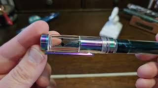 Asvine V200 Vacuum Filler Fountain Pen  Rainbow Finish [upl. by Elyod451]