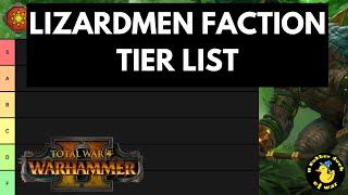 LIZARDMEN FACTION TIER LIST Total War Warhammer 2 Multiplayer 2021 [upl. by Manvel]