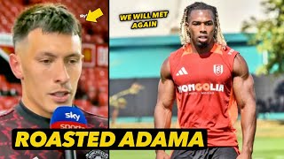 Adama Traore responds to Lisandro Martinez after their duelled  Man Utd News [upl. by Calondra]