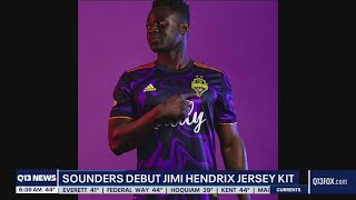 Sounders debut Jimi Hendrix jersey kit [upl. by Jaddan183]