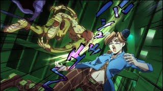 Jolyne Vs Gwess 1080P60 Gwess shrinks Jolyne Jolyne Manifests Her Stand Full [upl. by Whelan]