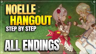 Noelle Hangout Event All Endings  Achievements 【Genshin Impact】 [upl. by Ymirej]