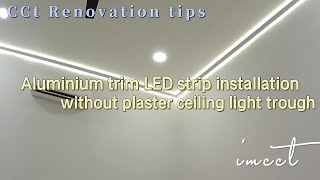 Aluminium LED strip trim profile l Ceiling light trough not the only choice l [upl. by Anelac481]