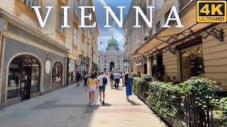 Vienna Austria  Summer Walking Tour 4K UHD [upl. by Olathe937]