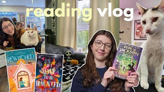 percy jackson proofs and a cat café 📚 READING VLOG 012 [upl. by Kauppi663]