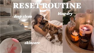 SUNDAY RESET ROUTINE  full house speed clean skincare routine amp lots of self care 💕 [upl. by Poppy525]