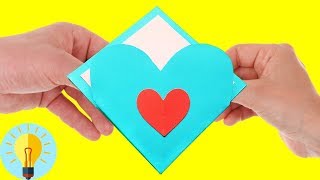 Basteln mit papier HerzKarte zum Valentinstag DIY Bastelideen [upl. by Grevera]