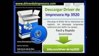 Descargar driver de Impresora hp 3920 Facil y rapido [upl. by Eibbed]