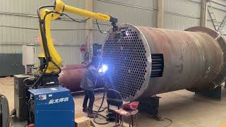 Combination of manual and machine welding in the manufacture of Shell and Tube Heat Exchangers [upl. by Nosa]