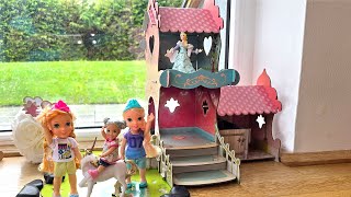 At the hotel  Elsa amp Anna toddlers continue their vacation  princesses and castle  Barbie dolls [upl. by Lewison]