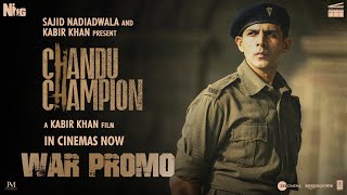 Chandu Champion  War Promo  Kartik Aaryan  Sajid Nadiadwala  Kabir Khan  In Cinemas Now [upl. by Atteyek472]