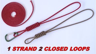 Single Strand 2 Closed Loops  Make a West Country Whipping Paracord Lanyard  Key Fob  DIY CBYS [upl. by Sasnak]