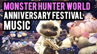 Monster Hunter World  Anniversary Festival Music BGM Astera [upl. by Lipscomb]