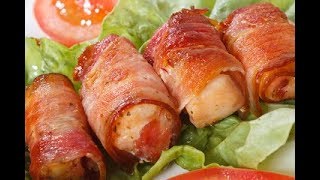 Espetinho de frango com bacon [upl. by Roybn]