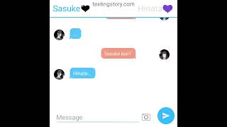 SasuHina Texting story 🖤💜Hinata prank Sasuke\sasuhina AUno hate [upl. by Ardnalac]