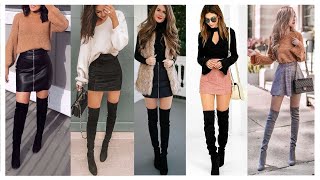 FALDAS DE MODA CON BOTAS 202021  OUTFITS PARA CHICAS [upl. by Odin]