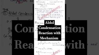 Aldol condensation reaction Class12th Handwritten Notes📚chemistry shorts viralvideo neet jee [upl. by Aneeles]