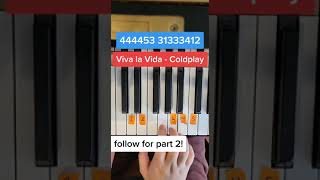 Viva La Vida Coldplay Easy Piano Tutorial [upl. by Raseac41]