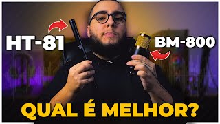 QUAL MICROFONE É MELHOR  Microfone DIRECIONAL HT81 ou Microfone CONDENSADOR BM800 Comparação [upl. by Ylicec]