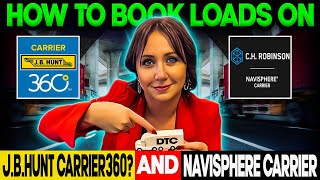 How to book loads on Navisphere Carrier and JBHunt Carrier360 dispatcher dispatchingtrucks [upl. by Esinek]