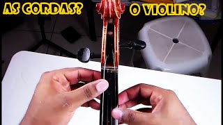 4 Dicas  3 Colocando cordas cavalete e afinando seu violino [upl. by Akinor]