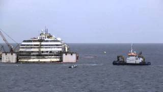 Costa Concordia Refloating  Day 1 TimeLapse [upl. by Akeimat]