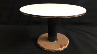 How to make a easy Cake Decorating Turntable Stand [upl. by Aniuqaoj]