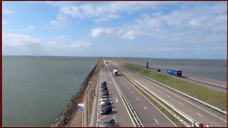 Niederlande Der Abschlussdeich des Ijsselmeers ein spektakuläres Bauwerk Nederland Afsluitdijk [upl. by Russell587]