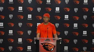 Oregon State Football PostGame Vs UNLV Gevani McCoy 101924 [upl. by Ulu107]