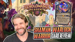 Hearthstone Scholomance Academy Card Review  Shaman Warlock amp Warrior [upl. by Stronski]