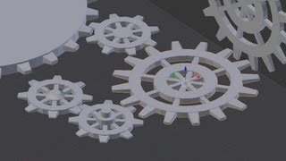 Blender 266 Gear rigging tutorial constraints and 1 machine controller [upl. by Ised]