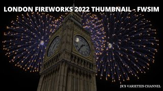 London Fireworks 2022 Thumbnail  FWsim shorts [upl. by Annaira54]