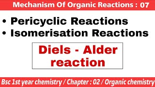 Pericylic amp Isomerisation Reactions  Mechanism of organic reactions  Bsc 1st year chemistry [upl. by Rosalee]