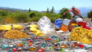 Amazing gold and diamond treasure accidentally discovered in river with excavated metal tools [upl. by Buhler606]