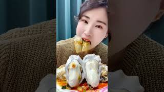 asmr giant raw oyster mukbang [upl. by Leissam77]