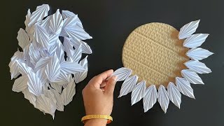 Beautiful White Paper Wall Hanging Craft  Paper Craft For Home Decoration  Paper Wall Mate  DIY [upl. by Sanjiv]