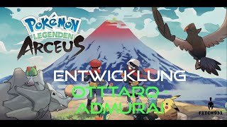 Pokemon Legenden Arceus Entwicklung Ottaro  Zwottronin  Admurai HisuiForm [upl. by Ameehs]