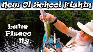 Bass and Pickerel retro fishing Piseco lake ny kayakfishing fishingvideo fishingtrip [upl. by Shelah]