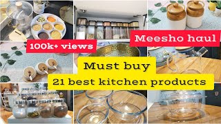 Meesho haul  21 best kitchen products from meesho  Must buy items [upl. by Odawa]