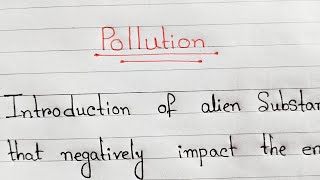 Pollution paragraph writingEnglish paragraph [upl. by Dimo]