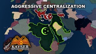 HOI4 Kaiserreich Ottoman Empire And Aggressive Centralization Timelapse [upl. by Yevreh]