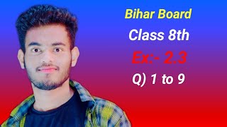 Bihar Board 8th class math chapter 23 [upl. by Nahtanohj]