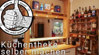 Küchen Bar Theke selber bauen selber machen DIY Palettenmöbel [upl. by Orimlede]